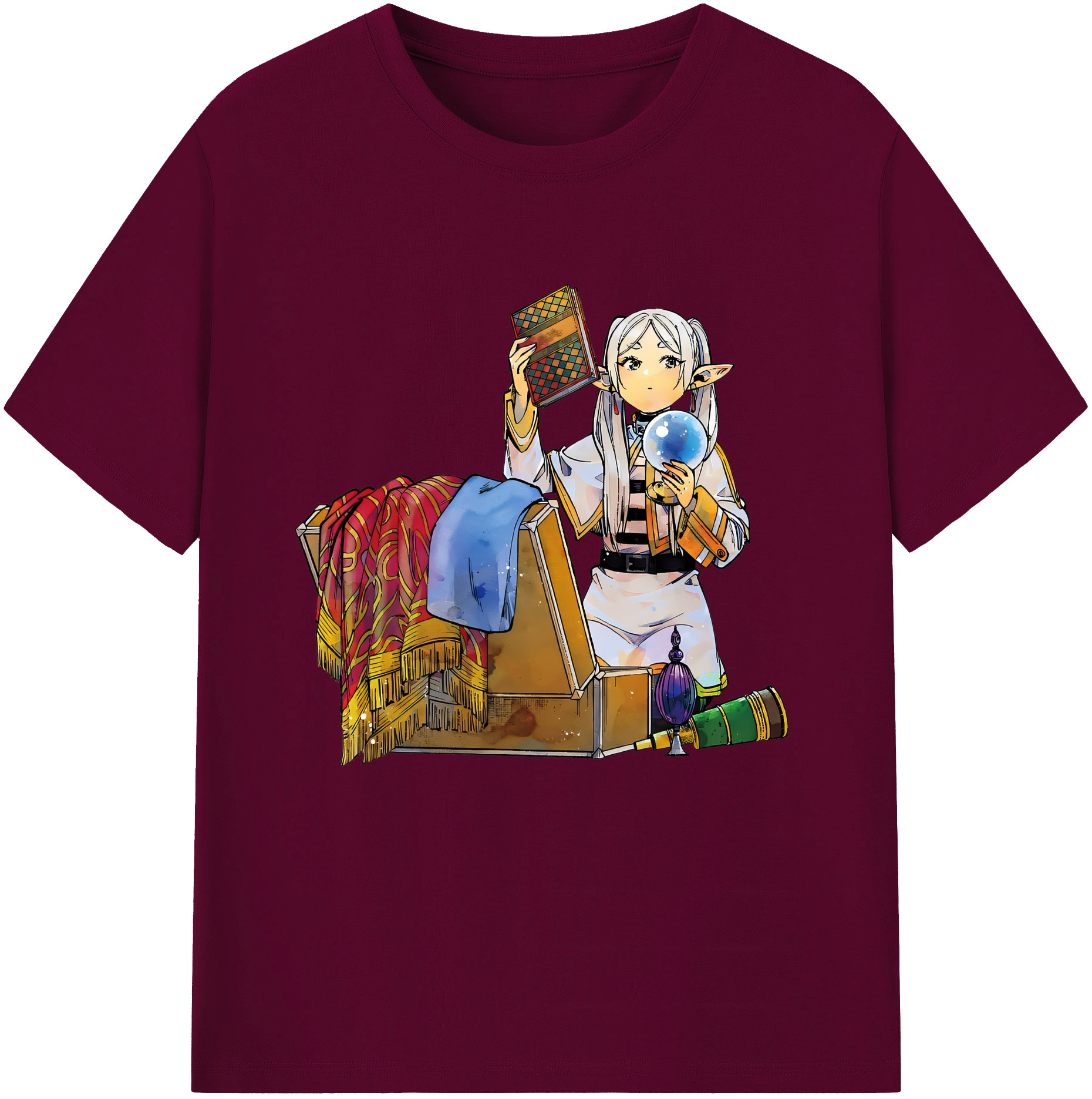 （画像用） 葬送のフリーレン Frieren レディースカジュアルプリントTシャツ（綿100％）